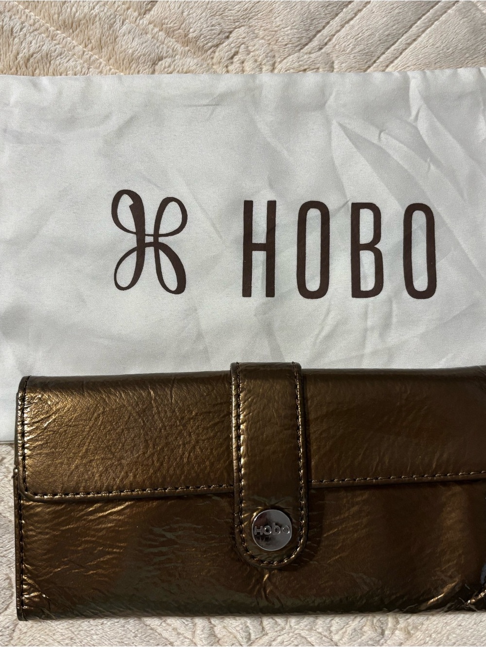 HOBO Metallic Bronze Wallet